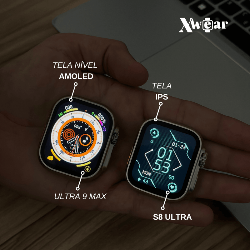 SMARTWATCH - ULTRA 9 MAX  /  ULTRA COM TELA NÍVEL AMOLED E CPU DUAL CORE