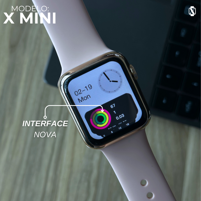 X-Mini Microwear 38mm | Menor Smartwatch do Mercado | 2° Geração, Motion Game e Apresentação Premium