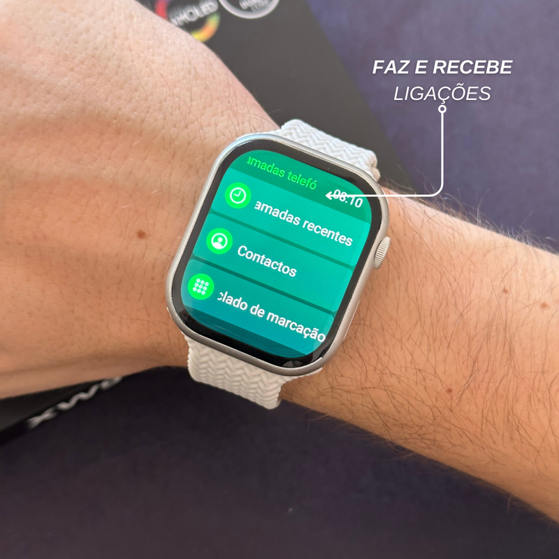 Smartwatch -Xw9 Pro / Tradicional Com Tela Amoled E Cpu Dual Core + Função Dois Gestos