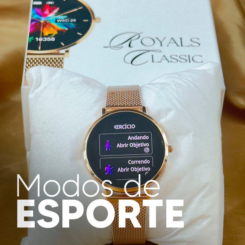 ROYALS CLASSIC WEARZONE | Smartwatch Elegante | AMOLED