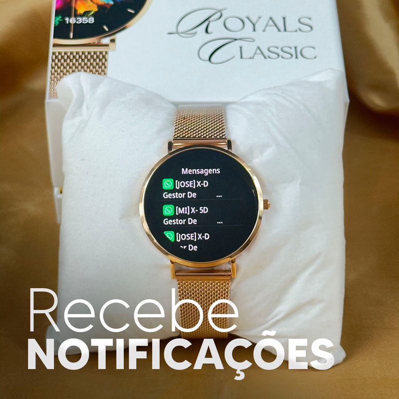 ROYALS CLASSIC WEARZONE | Smartwatch Elegante | AMOLED