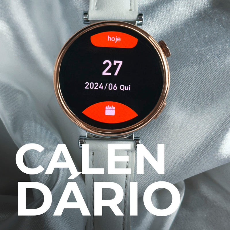 SMARTWATCH - ÁUREA 40 mm / TELA AMOLED COM DUAS PULSEIRAS