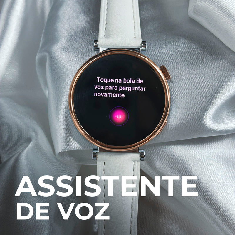 SMARTWATCH - ÁUREA 40 mm / TELA AMOLED COM DUAS PULSEIRAS