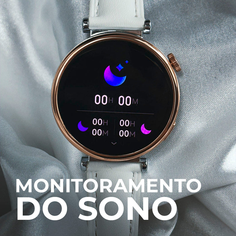 SMARTWATCH - ÁUREA 40 mm / TELA AMOLED COM DUAS PULSEIRAS