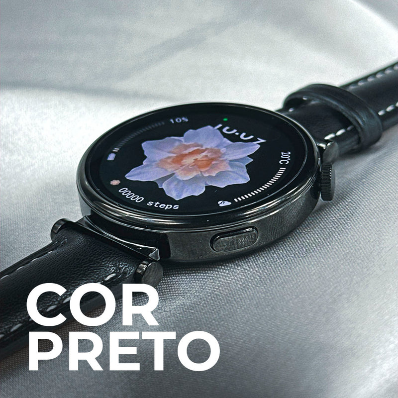 SMARTWATCH - ÁUREA 40 mm / TELA AMOLED COM DUAS PULSEIRAS