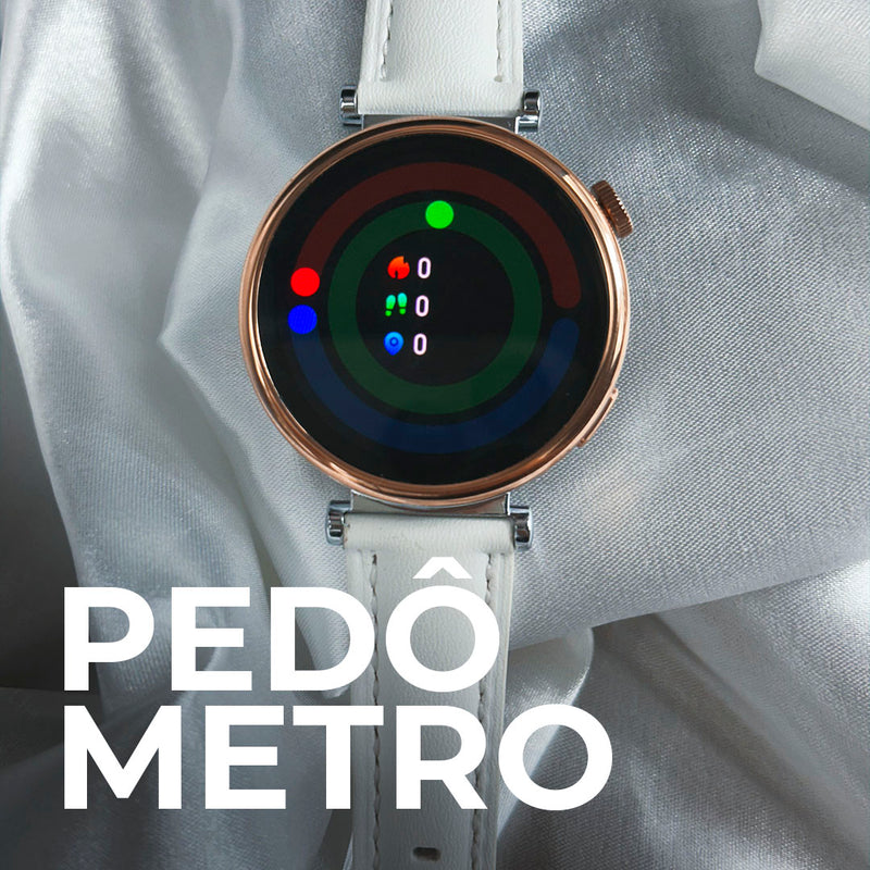 SMARTWATCH - ÁUREA 40 mm / TELA AMOLED COM DUAS PULSEIRAS