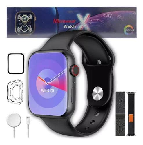 Smartwatch Watch X / Série 10 - 45mm Super Amoled Chat Gpt + Brinde ( 01 case e 01 Pulseira )