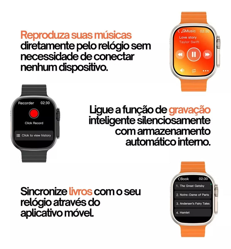 Smartwatch Watch X / Série 10 - 45mm Super Amoled Chat Gpt + Brinde ( 01 case e 01 Pulseira )