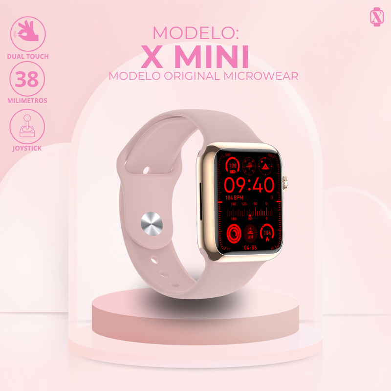 X-Mini Microwear 38mm | Menor Smartwatch do Mercado | 2° Geração, Motion Game e Apresentação Premium